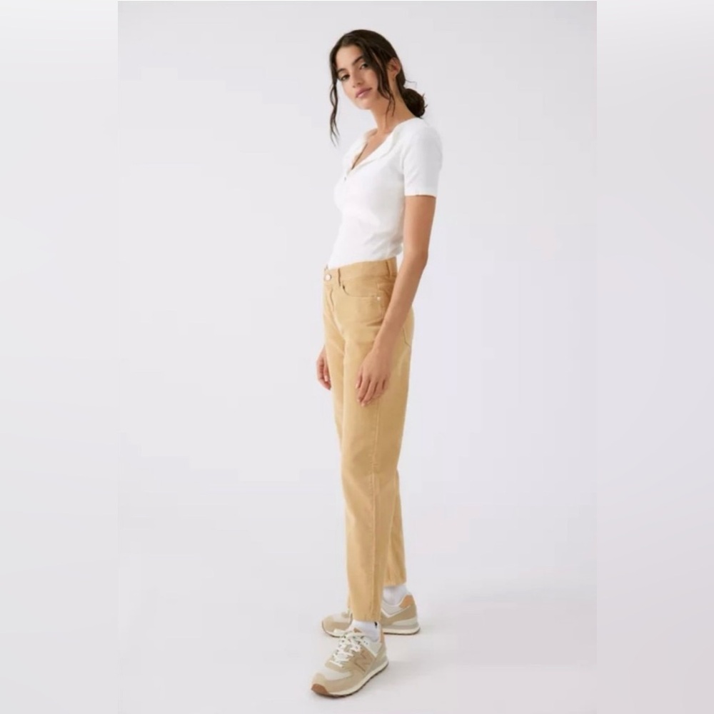 BDG Tan Pegged Cowboy Relaxed Straight Corduroy Pants Academia‎ Classic Preppy